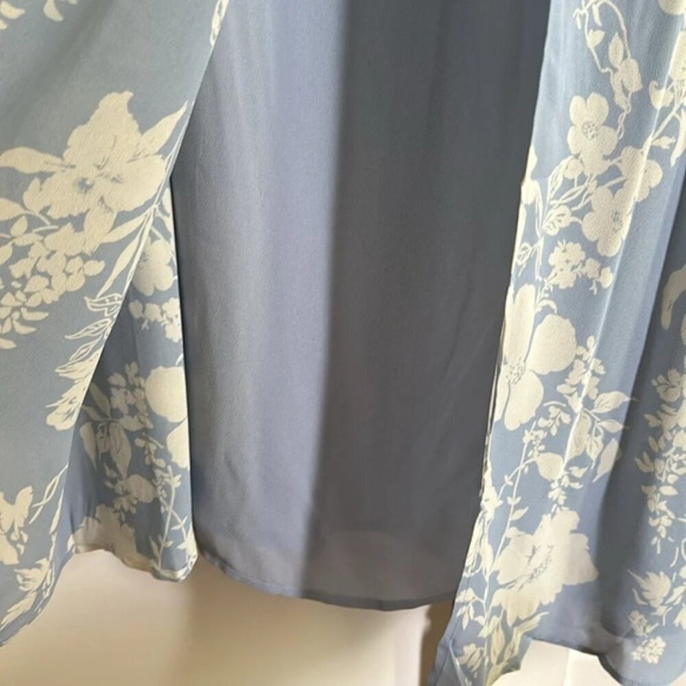 NEW Reformation Evelyn Maxi Dress One Shoulder Side Slit Aliso Blue Floral sz 2 - Picture 14 of 15